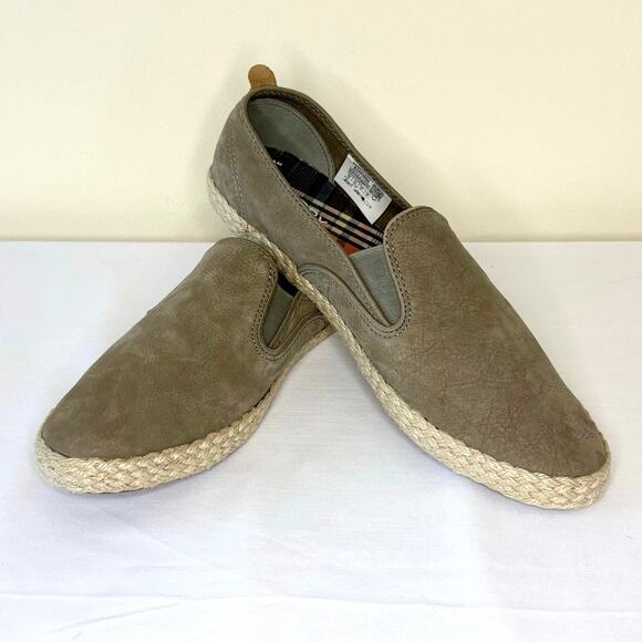 Sperry Sailor Twin Gore Jute Slip-On Shoes Women's 10 | Sage Green | NWOT - Picture 1 of 9